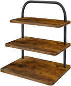 Cupcake Stand, 3 Tier Large Cupcake Stand Rustic Stepped Cupcake Display Stand Square Wood Dessert Table Display