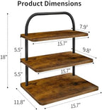 Cupcake Stand, 3 Tier Large Cupcake Stand Rustic Stepped Cupcake Display Stand Square Wood Dessert Table Display, alternate