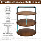 Cupcake Stand, 3 Tier Large Rustic Wooden Cupcake Tower for 50 Cupcakes in Rustic 2Pack, alternate view 6