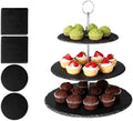 Cupcake Stand, 3 Tier Slate Cupcake Tower for Tea Party/Birthday/Wedding, Heat Resistant Cup Cake Tower Stand