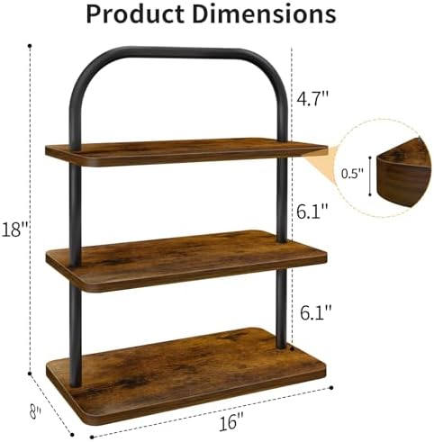 Cupcake Stand, 3 Tier Wood Large Dessert Stand Cupcake Display Stand Cupcake Tower for Farmhouse Decor, Party, alternate view