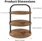 Cupcake Stand, 3 Tier Wooden Cake Stand for 24 Cupcakes in Brown, alternate view 3