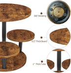 Cupcake Stand, 360° Rotating Industrial Wood Cupcake Tower Stand, 2 Pack in Black, alternate view 3