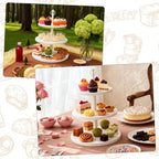 Cupcake Stand,3Tier Round Rustic Cupcake Stand Holds 50Cupcakes in White 1, alternate view 4