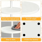 Cupcake Stand,3Tier Round Rustic Cupcake Stand Holds 50Cupcakes in White 1, alternate view 5