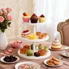 Cupcake Stand,3Tier Round Rustic Cupcake Stand Holds 50Cupcakes in White 1, alternate view 6