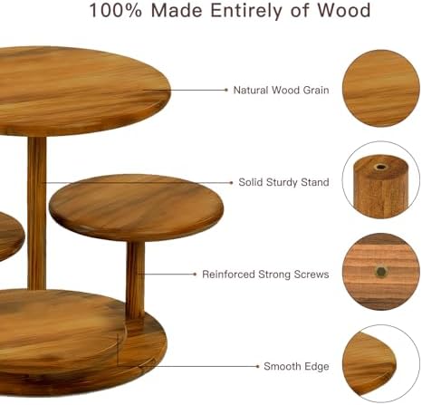 Cupcake Stand, 4 Tier Cupcake Tower Stand for 50 Cupcakes, Wood Cake Stand, Wedding Cake Stands, Cupcake Display, alternate