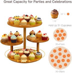 Cupcake Stand, 4 Tier Cupcake Tower Stand for 50 Cupcakes, Wood Cake Stand, Wedding Cake Stands, Cupcake Display, alternate