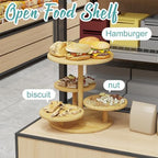 Cupcake Stand, 4 Tier Round Bamboo Wood Cupcake Tower Stand for 50 Cupcakes, Tiered Serving Trays, Wood Cake and, alternate