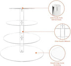 Cupcake Stand, 4 Tier, Round Tiered Cupcake Tower, Clear Acrylic Cupcake Holder, Dessert Stands for Party, alternate view 5