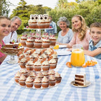 Cupcake Stand, 4 Tier, Round Tiered Cupcake Tower, Clear Acrylic Cupcake Holder, Dessert Stands for Party, alternate view 6
