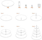 Cupcake Stand, 5 Tier Large, Round Tiered Cupcake Holder, Clear Acrylic Cup Cake Tower Stand, Dessert Table, alternate view 7