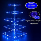 Cupcake Stand, 5-Tier Square Cupcake Holder with LED Light String, Acrylic Cupcake Tower Display-Dessert, alternate view 4