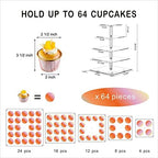 Cupcake Stand, 5-Tier Square Cupcake Holder with LED Light String, Acrylic Cupcake Tower Display-Dessert, alternate view 6