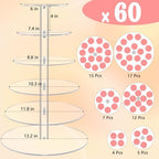 Cupcake Stand, 6 Tier Large Cupcake Tower Display, Round Cupcake Holder, Acrylic Dessert Stand, Pastry Display, alternate