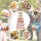 Cupcake Stand, 6 Tier Large Cupcake Tower Display, Round Cupcake Holder, Acrylic Dessert Stand, Pastry Display, alternate