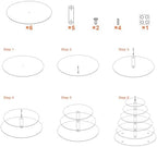 Cupcake Stand, 6 Tier Large, Round Tiered Cupcake Holder, Clear Acrylic Cup Cake Tower Stand, Dessert Table, alternate view 6