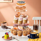 Cupcake Stand, 6 Tier, Round Acrylic Dessert Table Display, Clear Cupcake Tower Display for Party, Wedding, alternate view 2