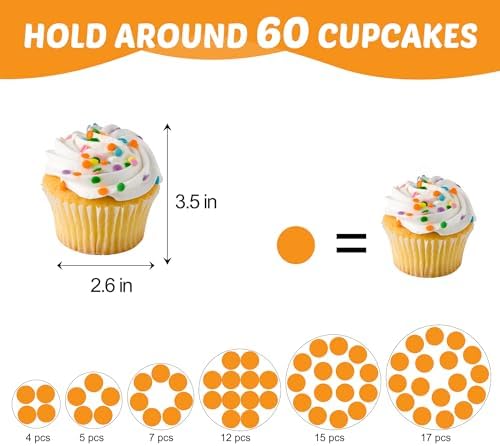 Cupcake Stand, 6 Tier, Round Acrylic Dessert Table Display, Clear Cupcake Tower Display for Party, Wedding, alternate view 3