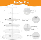 Cupcake Stand, 6 Tier, Round Acrylic Dessert Table Display, Clear Cupcake Tower Display for Party, Wedding, alternate view 6