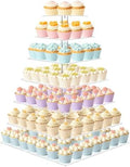 Cupcake Stand, 7 Tier Square Cupcake Stand for 160 Cupcakes, Acrylic Cupcake Tower Stand, Large Cupcake Display