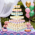 Cupcake Stand, 7 Tier Square Cupcake Stand for 160 Cupcakes, Acrylic Cupcake Tower Stand, Large Cupcake Display, alternate