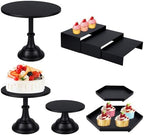 Cupcake Stand, 8pcs Black Cake Display Stands Set, Metal Cake Stands Dessert Table Display Set, Cup Cake Tower