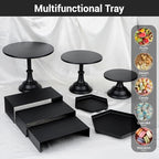 Cupcake Stand, 8pcs Black Cake Display Stands Set, Metal Cake Stands Dessert Table Display Set, Cup Cake Tower, alternate