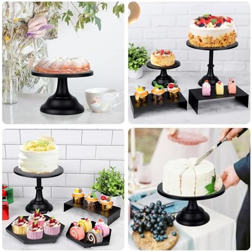 Cupcake Stand, 8pcs Black Cake Display Stands Set, Metal Cake Stands Dessert Table Display Set, Cup Cake Tower, alternate