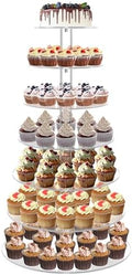 Cupcake Stand, Acrylic Cupcake Tower Tree, 7 Tier Large Cupcake Holder for Pastry, Clear Cupcake Dispaly Stand