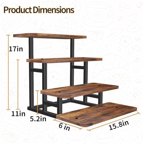 Cupcake Stand for 50 Cupcakes, 2 PACK Wooden Dessert Table Display Set for Wedding Cupcake Tower, Stepped Tiered, alternate