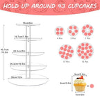 Cupcake Stand for 53 Cupcakes Clear 5 Tier Round Cupcake Tower for Wedding in Clear, alternate view 3