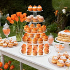 Cupcake Stand for 53 Cupcakes Clear 5 Tier Round Cupcake Tower for Wedding in Clear, alternate view 4