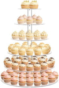 Cupcake Stand for 80 cupcakes, Acrylic, Large, Round, 6 Tier, Easy Assembly, Clear, for Wedding, Birthday