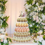 Cupcake Stand for 80 cupcakes, Acrylic, Large, Round, 6 Tier, Easy Assembly, Clear, for Wedding, Birthday, alternate view 2