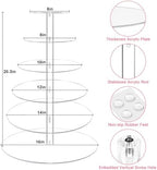 Cupcake Stand for 80 cupcakes, Acrylic, Large, Round, 6 Tier, Easy Assembly, Clear, for Wedding, Birthday, alternate view 3