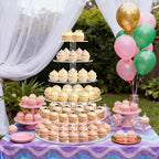 Cupcake Stand for 80 cupcakes, Acrylic, Large, Round, 6 Tier, Easy Assembly, Clear, for Wedding, Birthday, alternate view 4