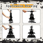 Cupcake Stand for Dessert Table Party, 3 Tire Black Castle Ghost Cupcake Tower for Home Party Birthday Supplies, alternate