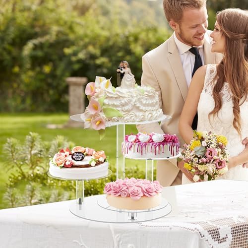 Cupcake Stand, Round Cake Stand, 4 Tier Cupcakes and Cakes Comb for 8-12 Inch Cakes, Tiered Cupcake Tree Tower, alternate