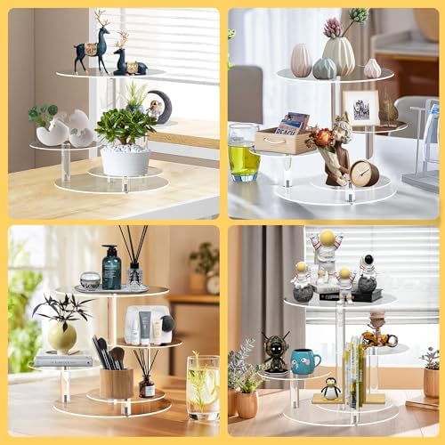 Cupcake Stand, Round Cake Stand, 4 Tier Cupcakes and Cakes Comb for 8-12 Inch Cakes, Tiered Cupcake Tree Tower, alternate