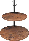 Cupcake Stand, Rustic Wood 2 Tier Cake Stand, Tiered Tray Stand in Rustic Brown