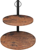 Cupcake Stand, Rustic Wood 2 Tier Cake Stand, Tiered Tray Stand in Rustic Brown