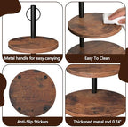 Cupcake Stand, Rustic Wood 2 Tier Cake Stand, Tiered Tray Stand in Rustic Brown, alternate view 5