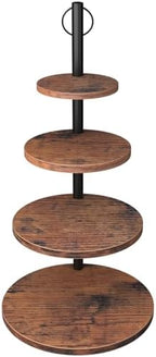 Cupcake Stand, Rustic Wood 4 Tier Cake Stand, Dessert Display Stand in Rustic Brown