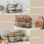 Cupcake Stand, Tiered Tray Stand Dessert Table Display Set, 4 Tier Cupcake Stand for 50 cupcakes, Wooden Risers, alternate