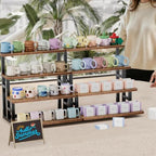 Cupcake Stand, Tiered Tray Stand Dessert Table Display Set, 4 Tier Cupcake Stand for 50 cupcakes, Wooden Risers, alternate