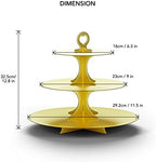 Cupcake Stand Tower 2 Pack, Gold Cupcake Stand, 3 Tier Cup Cake Stand Cardboard Matte Golden (Cardboard Gold, 2, alternate