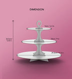 Cupcake Stand Tower, 2 Pack, White, 3 Tiered, Cup Cake Stand Cardboard Dessert Holder for Parties (White) in, alternate view