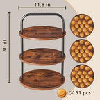 Cupcake Stand, Tower-Style for 50 Cupcakes - Large 3-Tier Dessert Table Display & Serving Tray Set, Tiered MDF, alternate
