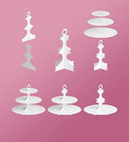 Cupcake Stand Tower, White, 3 Tiered, Cup Cake Stand Cardboard Dessert Holder for Parties (White, 1 Pack) in, alternate view